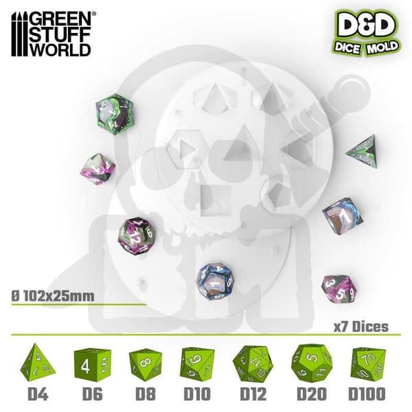 GSTU520599 Dnd silikone terningform 102x102mm