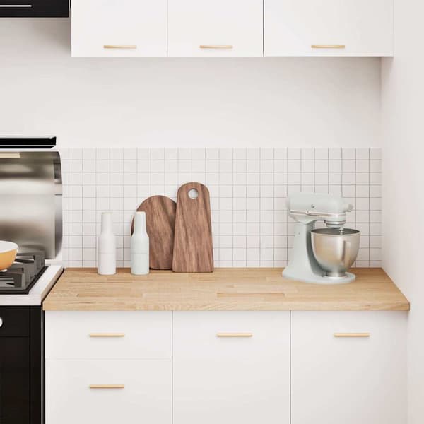 vidaXL køkkenbordplade, 120x63,5x2,7 cm, rektangulær, massivt egetræ
