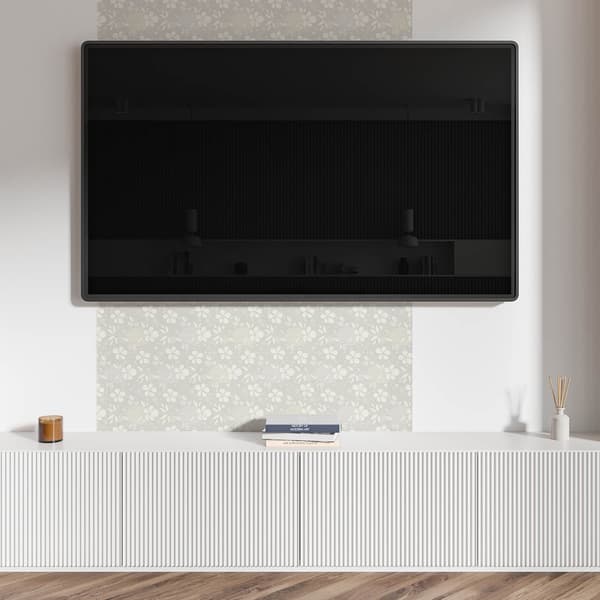 Trykt vinylpanel, klar til montering, 100x50 cm, blomstermønster på baggrund