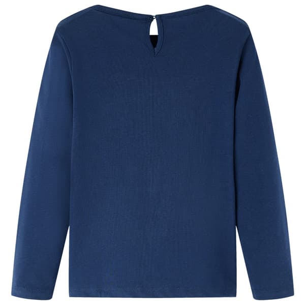 Barn långärmad T-shirt, marinblå, 104