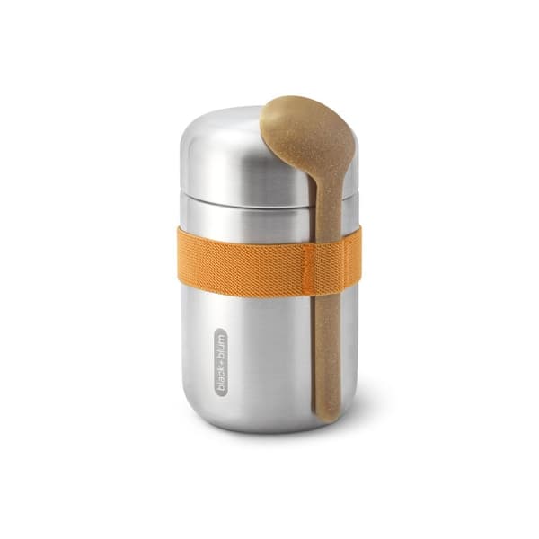 Stålfrokosttermokande, orange / Sort+Blum