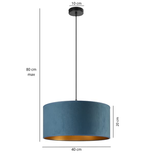 Tornado AD1 lampa, jeanssammet-guld