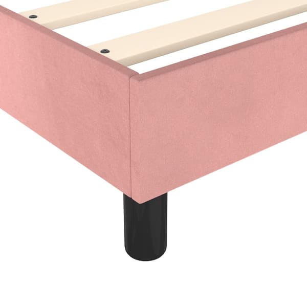 vidaXL Sängram rosa 140x190 cm sammet