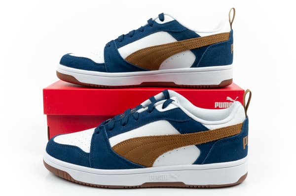 Puma Rebound v6 Low SD Vit-Smörkblå [402262 07] s.44