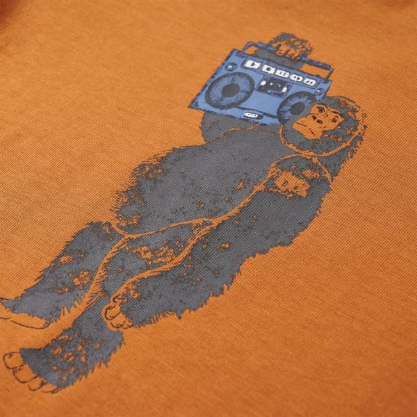 Barn långärmad T-shirt, mörk ockra, 128