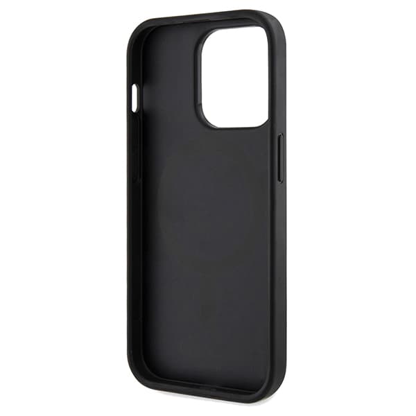 Guess 4G Printed Stripes MagSafe-etui til iPhone 15 Pro Max, sort