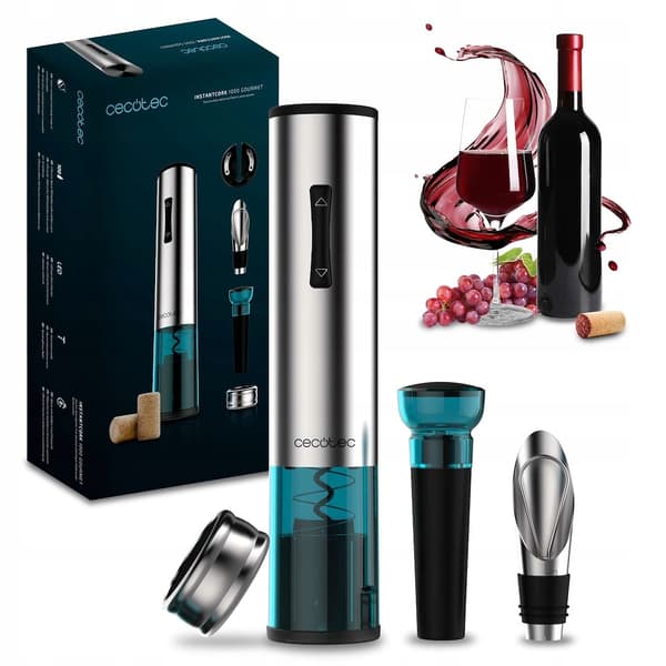 Cecotec InstantCork 1000 Gourmet Automatisk Elektrisk Korkskruv för Vin