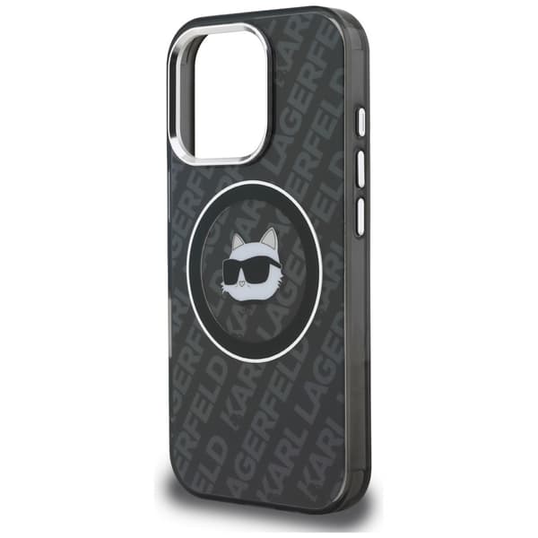 Karl Lagerfeld IML Choupette Head Logo MagSafe-etui til iPhone 16 Pro, sort