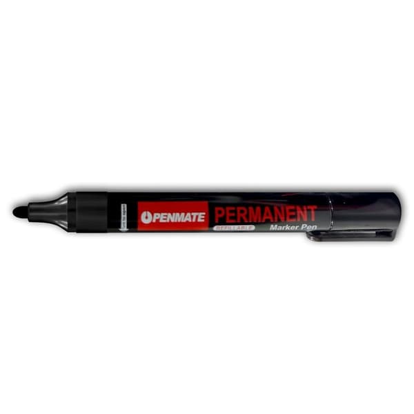 Permanent rund tusch, sort (12 stk.) PENMATE
