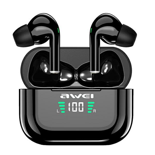 AWEI Bluetooth 5.1 T29P TWS hovedtelefoner + dockingstation sort