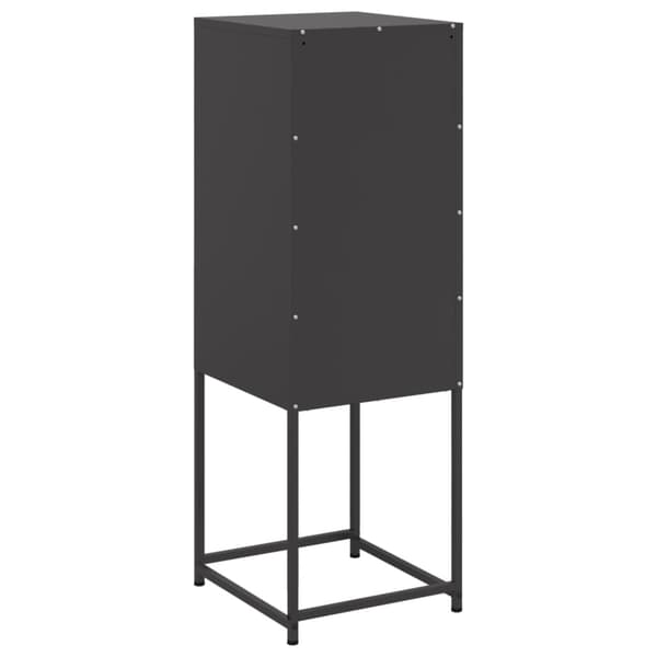 vidaXL skab, sort, 36x39x107 cm, stål