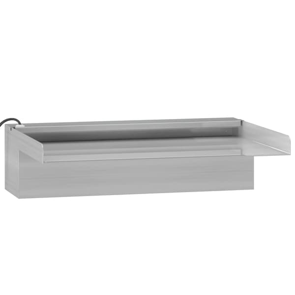 vidaXL vandfaldstud med RGB LED rustfrit stål 30 cm