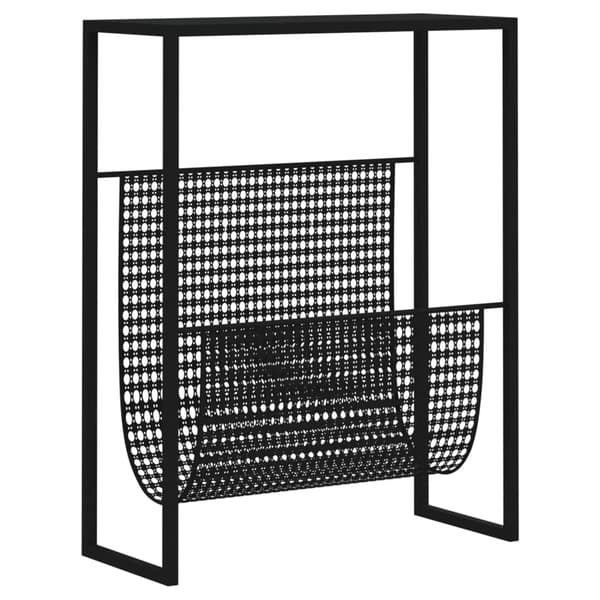 vidaXL avisstativ sort 35x15x45 cm stål