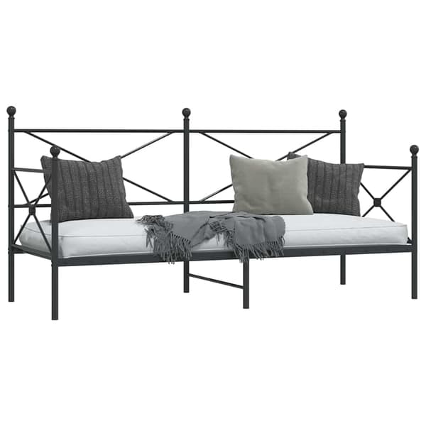 vidaXL dagseng uden madras sort 80x200 cm stål