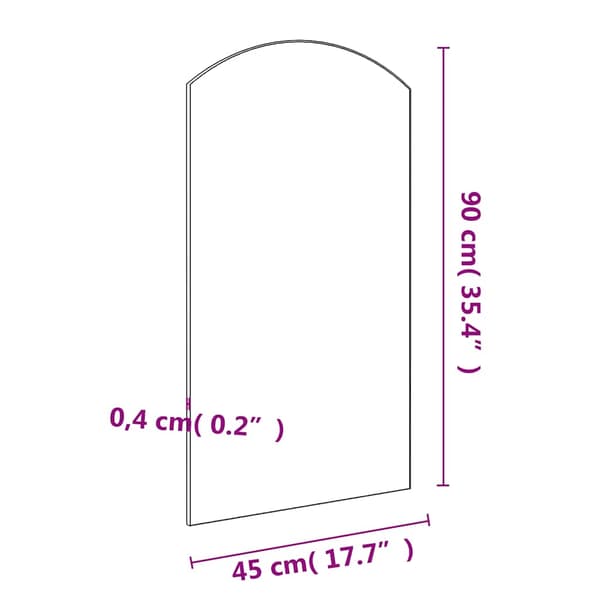 vidaXL spejl, 90x45 cm, glas