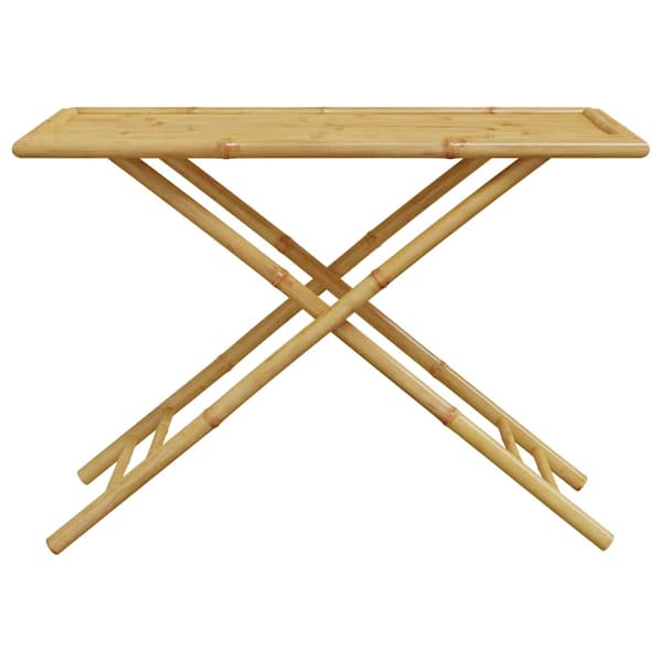 vidaXL Hopfällbart trädgårdsbord 110x55x75 cm bambu