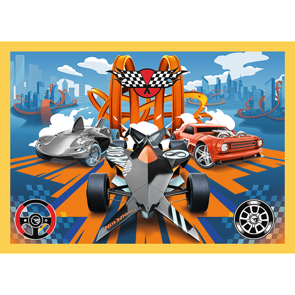 Hot Wheels 4in1 legetøjsbiler sæt / Mattel