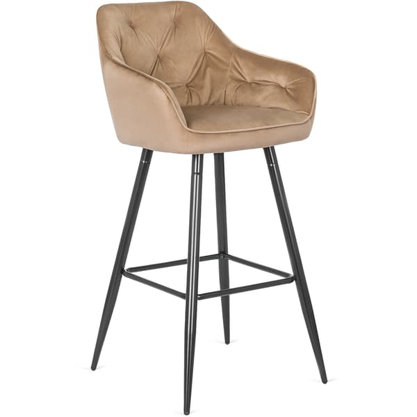Klädd barstol SALEM beige sammet modern loft