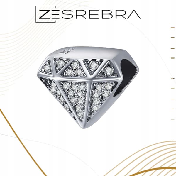 Diamantberlocker silver 925 pärla silverhänge diamantberlocker 925