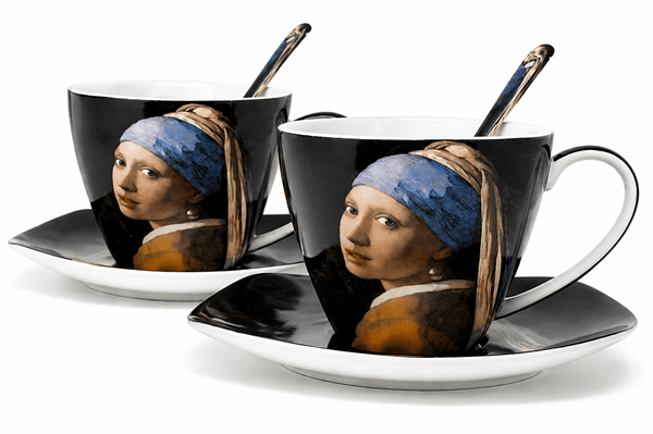 Porslinskoppar set 2x250 ml Vermeer Flicka med pärlörhänge Som present