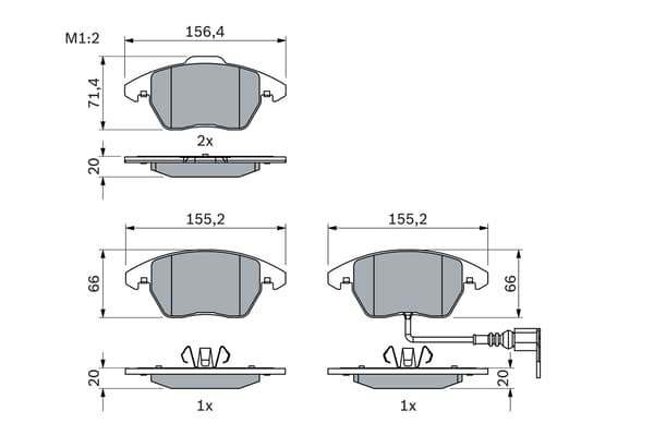 BÆLGEBLODS VW CADDY III 03> FOR 2.0 TDI