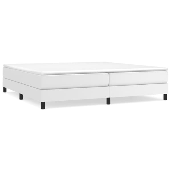 vidaXL Sängram vit 200x200 cm konstläder