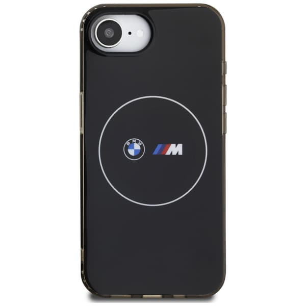 BMW IML Metal White Circle MagSafe-etui til iPhone 16e, sort