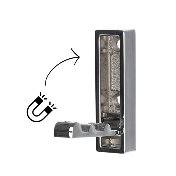 Foldbar poleret krom bøjle Riex XV44