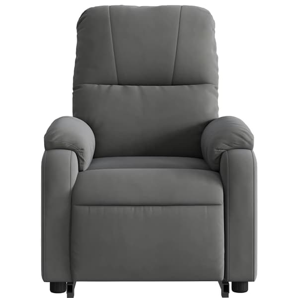 vidaXL Lyftbar massagefåtölj, mörkgrå, mikrofiber
