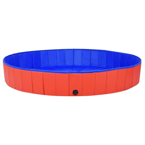 vidaXL foldbar hundepool rød 200x30 cm PVC