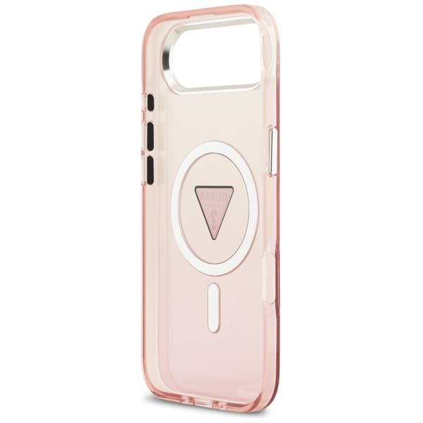 Guess IML Gradient Triangle Logo MagSafe-etui til iPhone Air, lyserødt