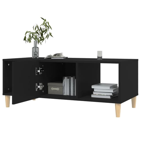 vidaXL sofabord, sort, 102x50x40 cm, træbaseret materiale