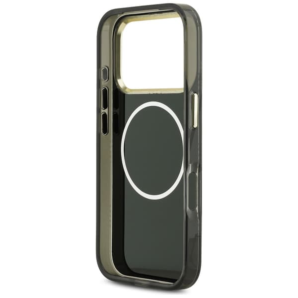 Guess IML Peony Dot MagSafe -kotelo iPhone 17 Prolle, musta