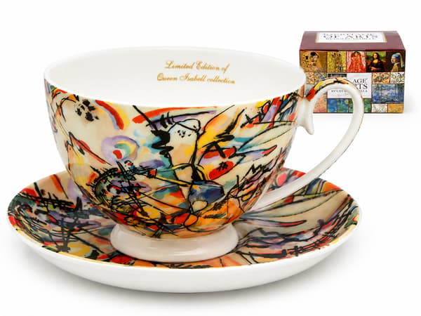Porslinskaffekopp 250ml Kandinsky Gåva Drottning Isabell
