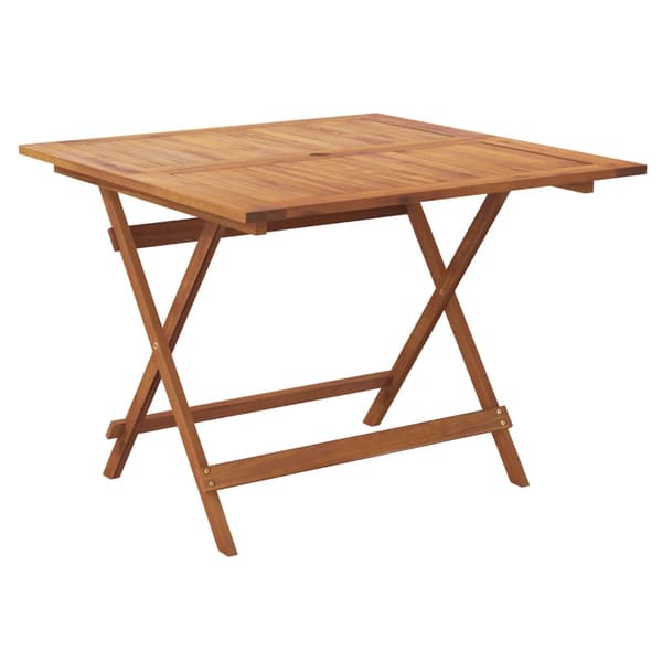 vidaXL foldbart havebord 90x90x75 cm massivt akacietræ