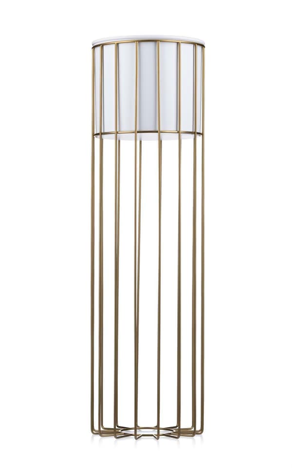 Moderne blomsterstander 70 guld hvid LOFT