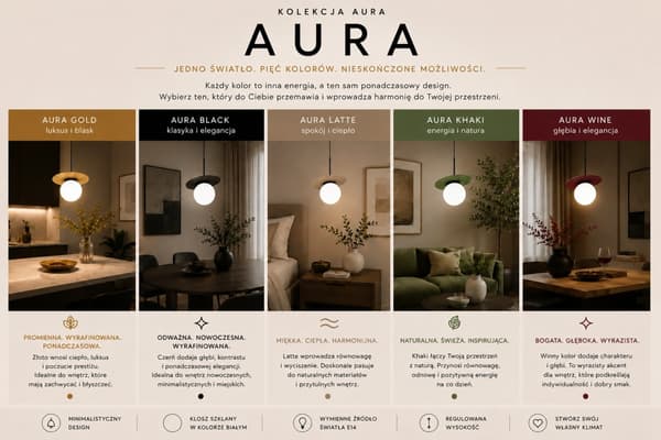 Hængelampe 2xE14 Aura Sort/Khaki