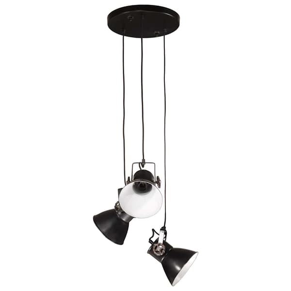 vidaXL pendellampe, 25 W, sort, 30x30x100 cm, 17 cm, E27