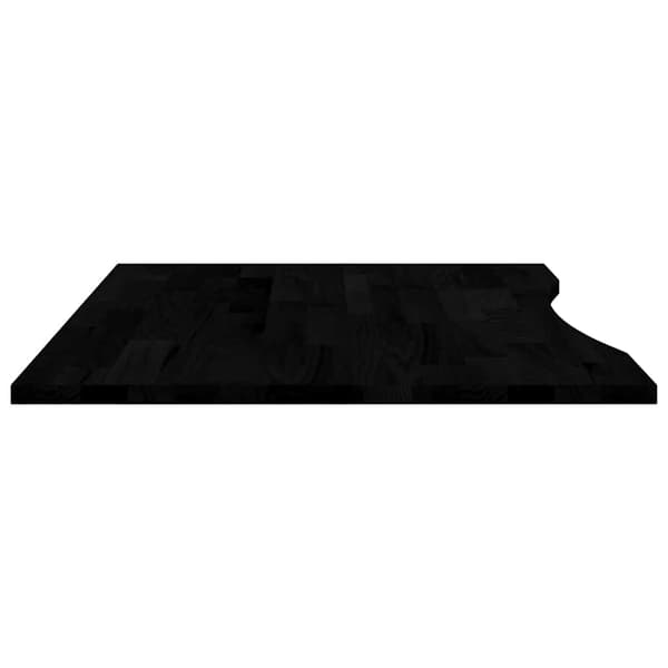 vidaXL skrivebordsplade mørkebrun 100x80x2,5 cm massivt egetræ
