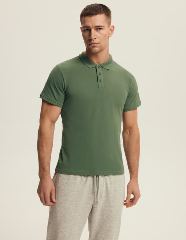 Mile Henderson herrpikétröja | Khaki M