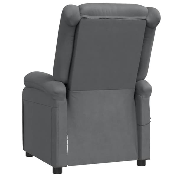 vidaXL Massagefåtölj, Antracit, Klädd i konstläder