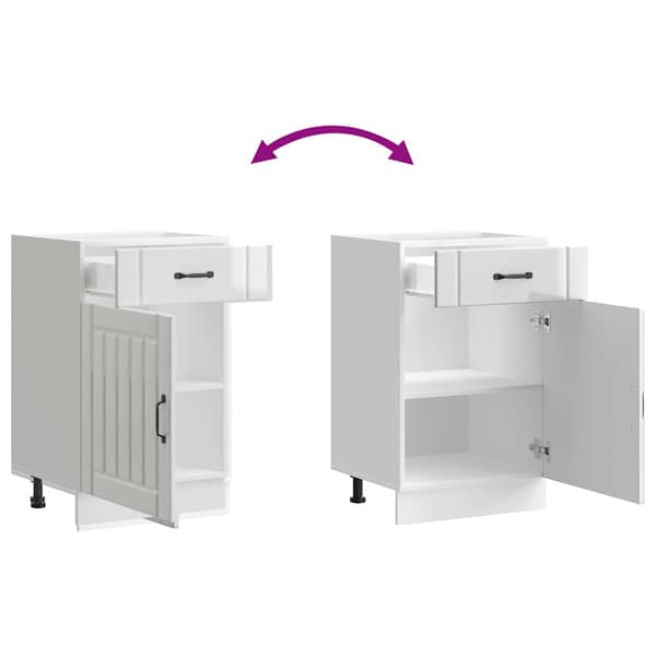 vidaXL Köksskåp "Lucca" Vitt, Träbaserat Material