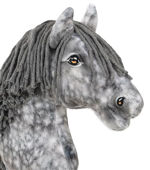 Käpphäst Stor Premium Käpphäst - Dapple Grey med Grå Man A3