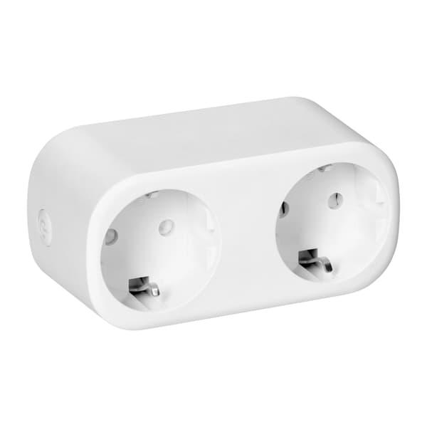 Tuya Wi-Fi-kontrollerad smart dubbel Schuko trådlös uttag