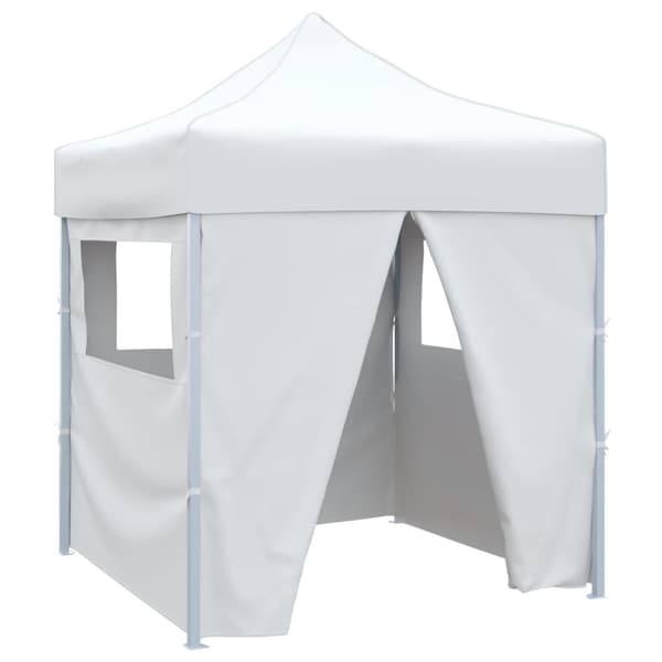 vidaXL Professionellt hopfällbart partytält, 4 sidor, 2x2 m, stål