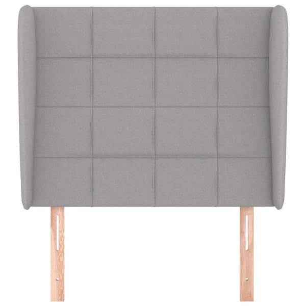 vidaXL Vingad nackstöd ljusgrå 93x23x118/128 cm tyg