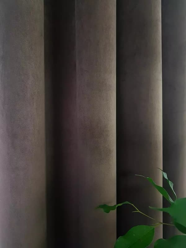 Fløjlsgardin - brun