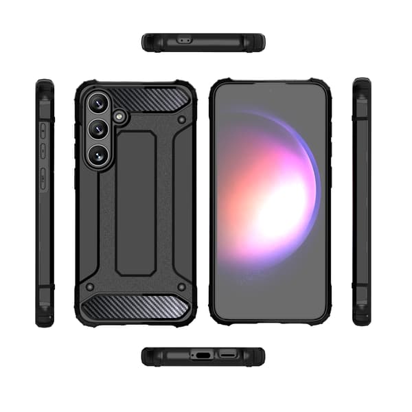 Forstærket pansret cover til Samsung Galaxy S24+ Hybrid Armor sort
