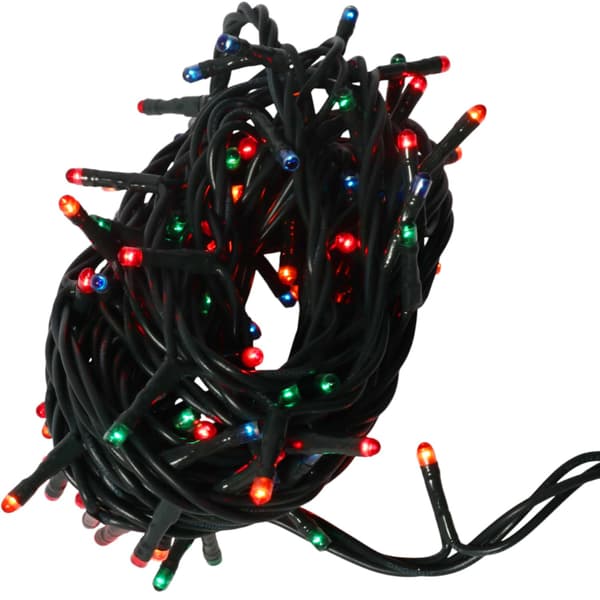100 LED-JULGRANSLJUS, RYŹ-TYP, MED FLERFÄRGSPROGRAMMERARE