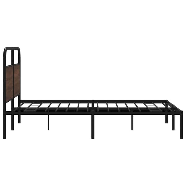 vidaXL Seng uden madras, 150x200 cm, brun eg